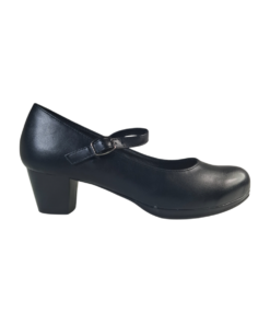 M&M Shoes 9301-01 Γυναικεία Γόβα με Λουράκι σε Μαύρο Χρώμα