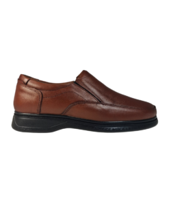 Bruger 341-03 Ανδρικό Δερμάτινο Ανατομικό Casual Παπούτσι σε Ταμπά Χρώμα
