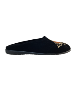 Salvatore Shoes N84-01 Γυναικείες Βελουτέ Παντόφλες σε Μαύρο Χρώμα