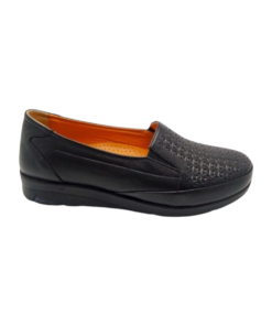 Osmose 467-10-01 Γυναικείο Ανατομικό Δερμάτινο Casual Παπούτσι σε Μαύρο Χρώμα