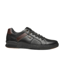 Pegada 110605-04 Ανδρικό Ανατομικό Δερμάτινο Sneaker σε Μαύρο Χρώμα